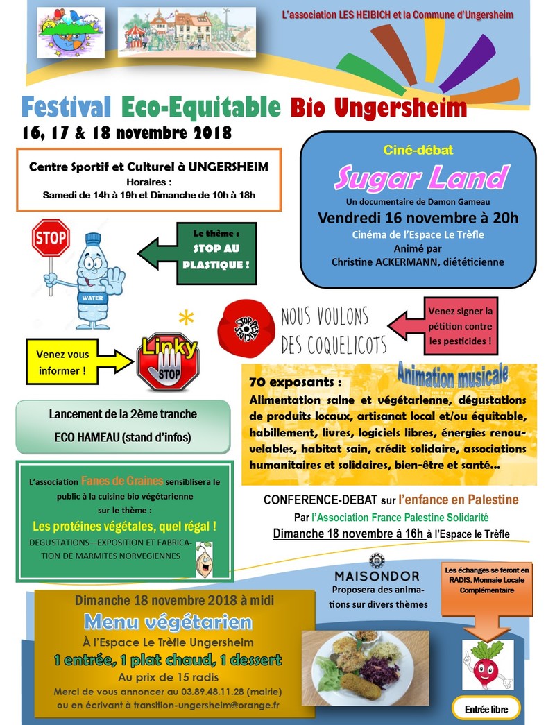 Affiche Foire Eco équitable Bio de Ungersheim